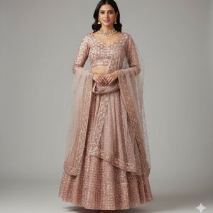 Elegant Sequin Embellished Wedding Dress